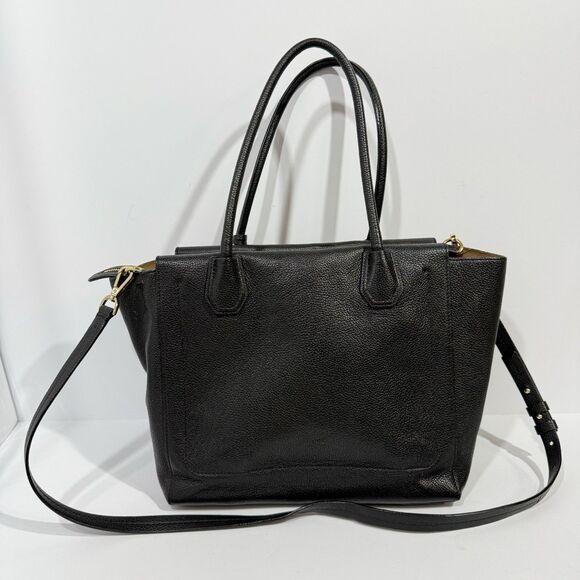 Michael Kors Studio Mercer Large Black Leather Satchel - Picture 3 of 16